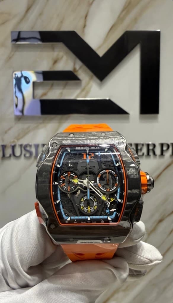 Richard Mille Carbon TPT inspected in the store