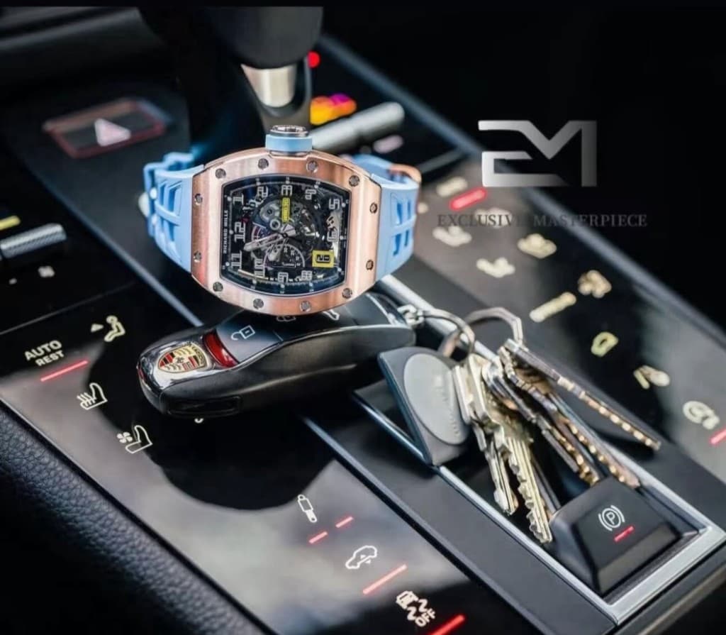 Richard Mille on a Porsche console — Exclusive Masterpiece Dubai