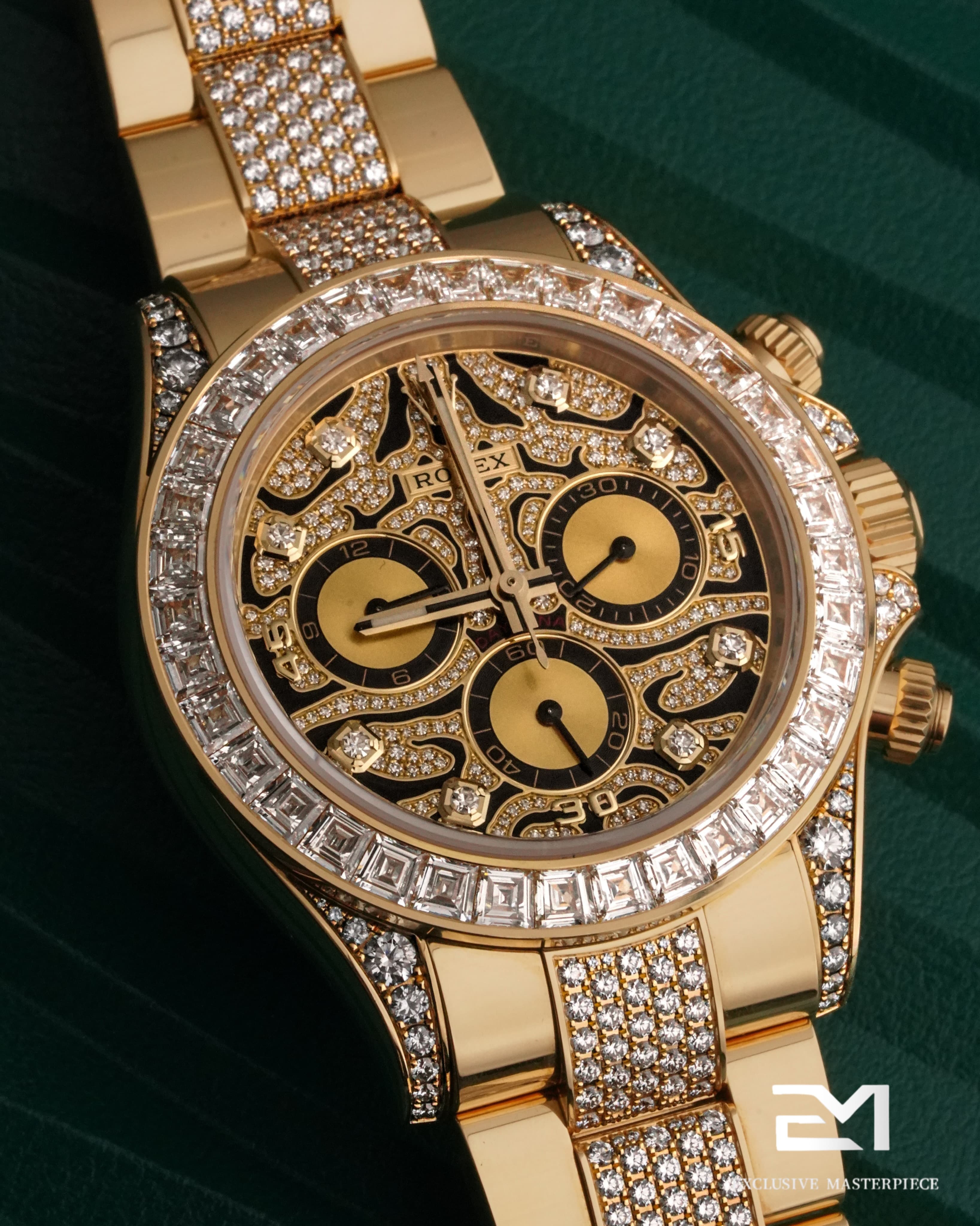Rolex Daytona Eye of the Tiger 116598 TBR in yellow gold with pavé diamonds — Exclusive Masterpiece Dubai