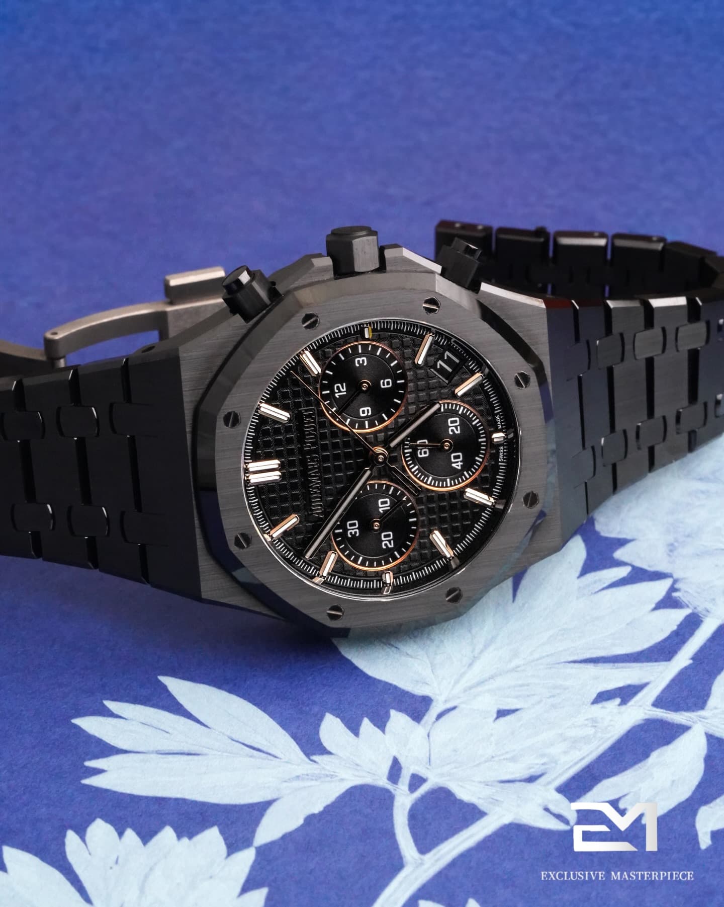 Audemars Piguet Royal Oak Chronograph in black ceramic with rose gold accents — Exclusive Masterpiece Dubai